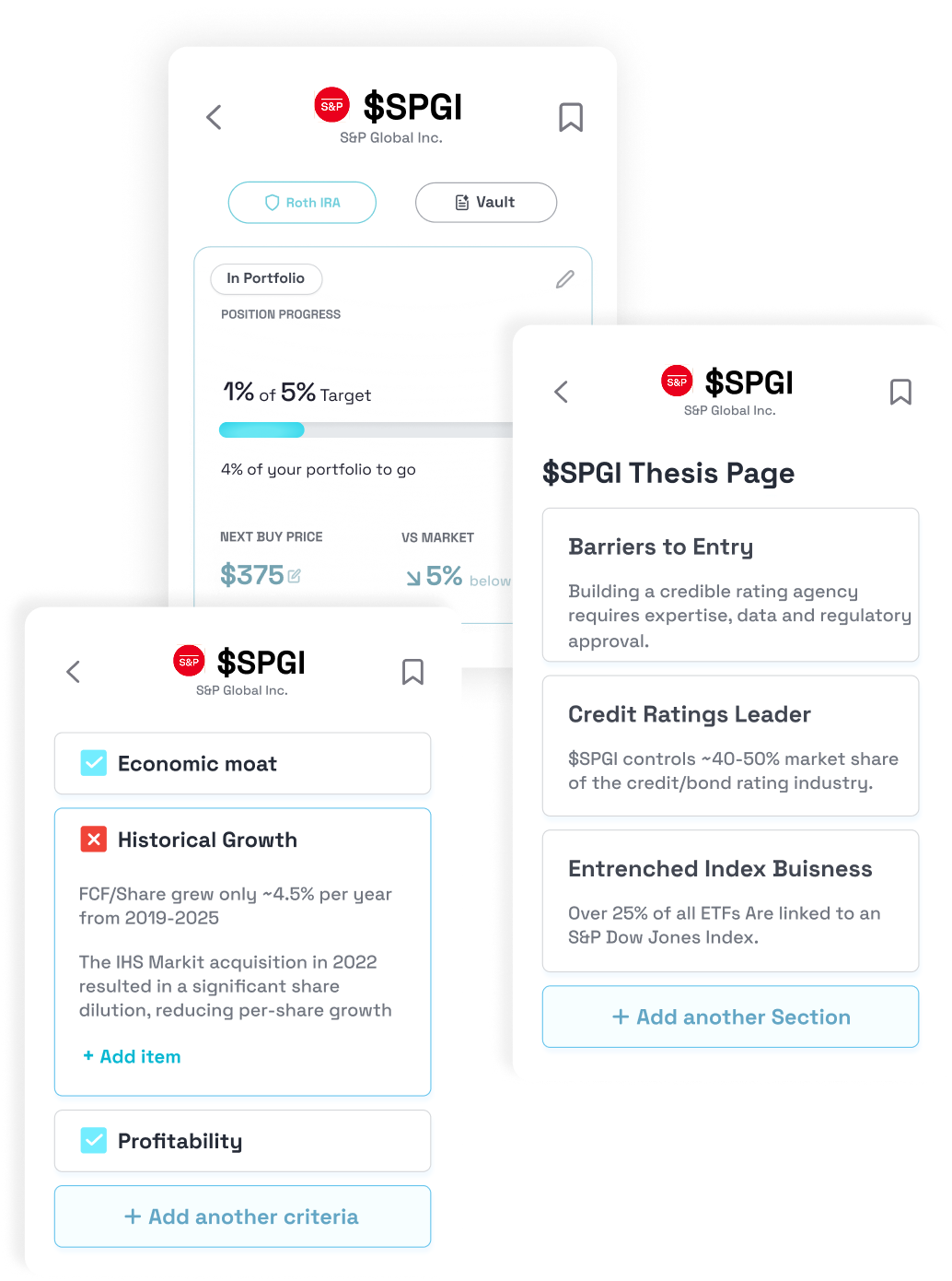 Investment tracking